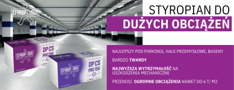 Styropian Podłoga/Parking DP CS PRO 150 grubość 15 cm gładki Styropian Podłoga/Parking DP CS PRO 150 grubość 15 cm gładki